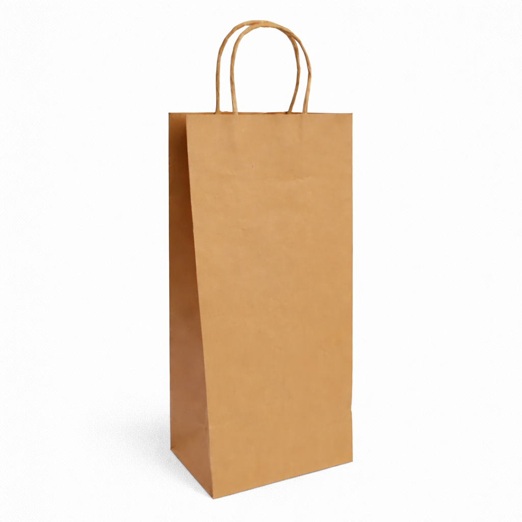 Bolsa papel kraft para vino 12.5 x 8 x 40 cm. - Pack x10 unidades