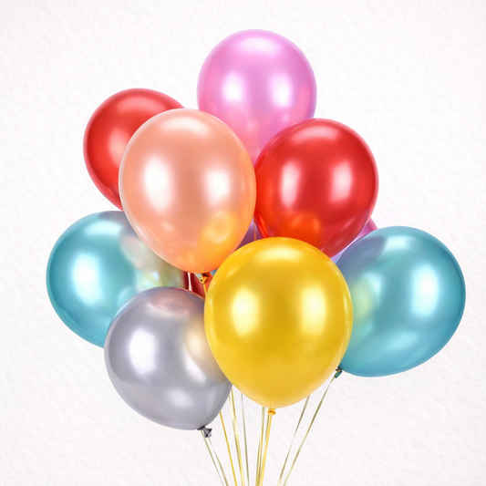 Globos perlados colores surtidos - Packs x25 y x50 unidades