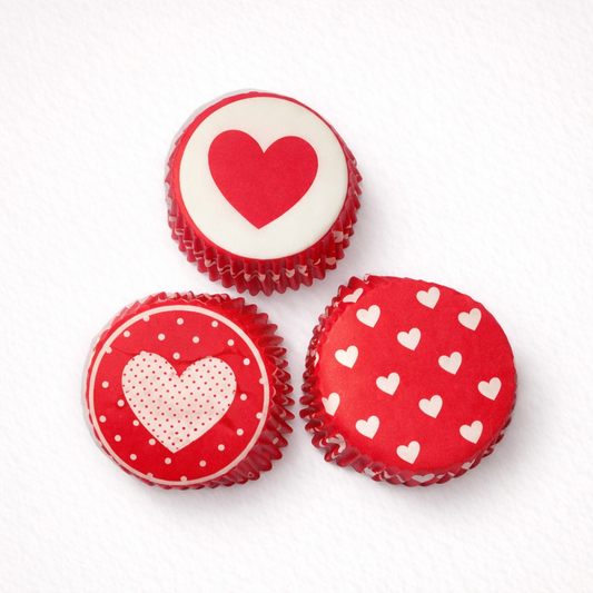 Pirotines con corazones - Pack x 100 unidades