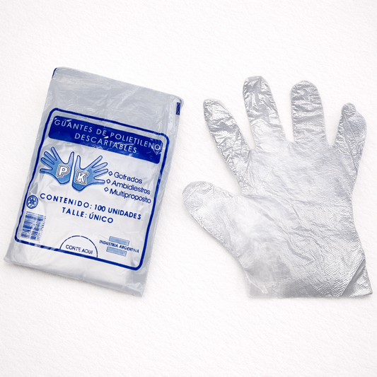 Guantes polietileno - Pack x 100 unidades