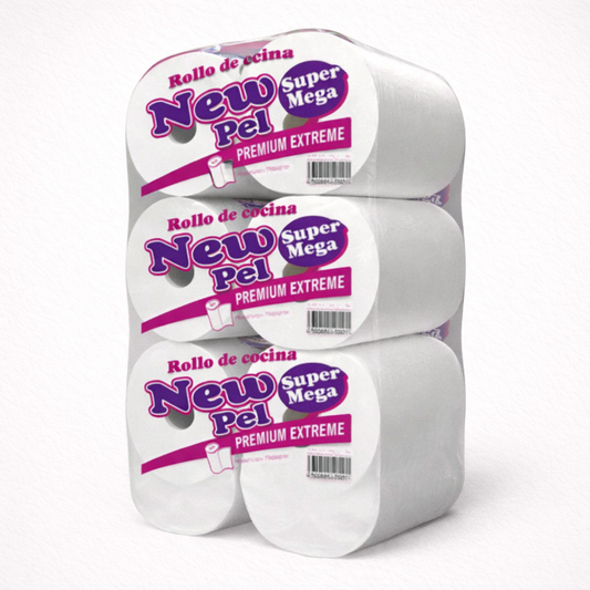 Papel de cocina New Pel - Rollo x200 paños x8 unidades