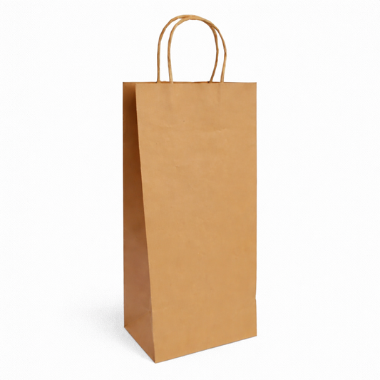 Bolsa papel kraft para vino 12.5 x 8 x 40 cm. - Pack x10 unidades