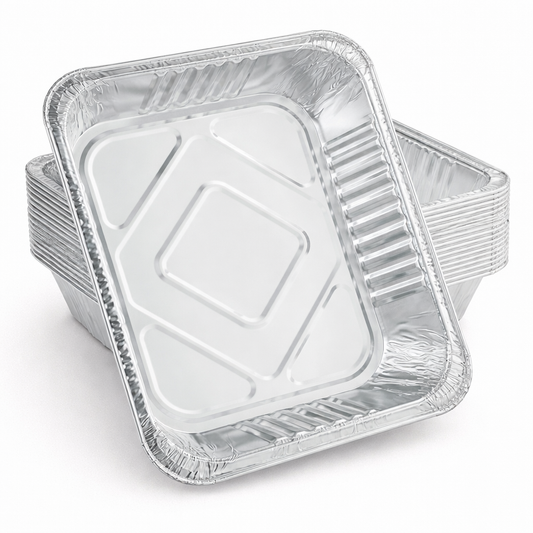 Bandeja aluminio descartable - Pack x50 unidades