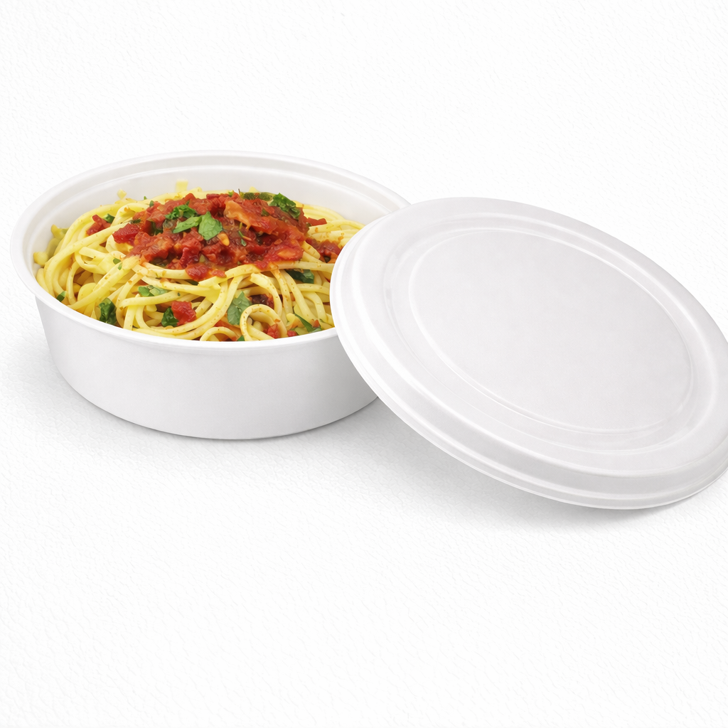 Plato térmico con tapa telgopor tipo marmita - Pack x50 unidades