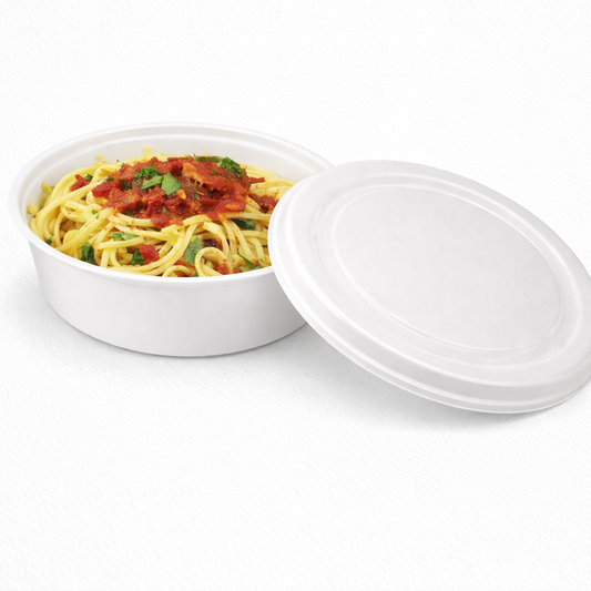 Plato térmico con tapa telgopor tipo marmita - Pack x50 unidades