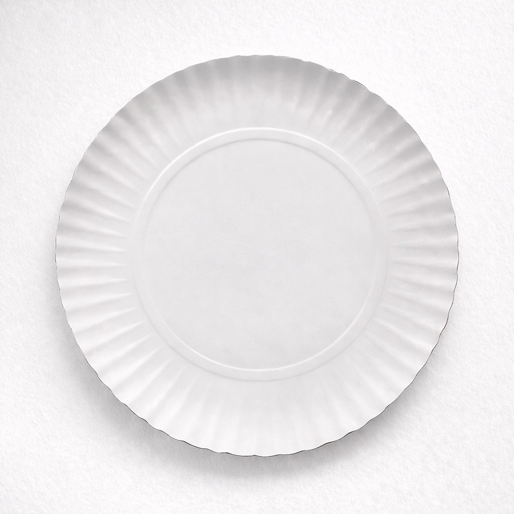 Bandeja redonda cartón blanco - Pack x100 unidades
